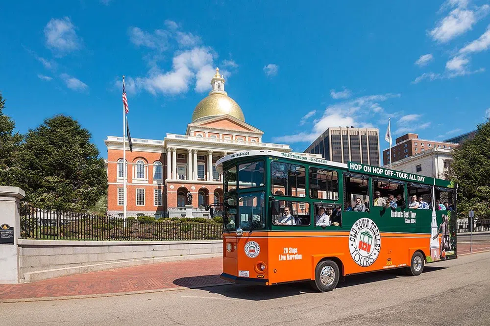 Boston's Back Bay by Hop-On Hop-Off Trolley in September